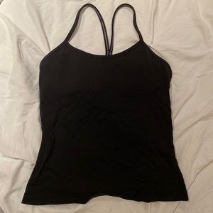 BLACK LULULEMON POWER Y TANK